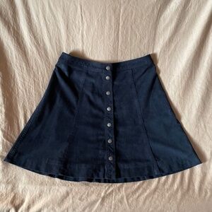 Abercrombie & Fitch Suede Navy skirt Size 6